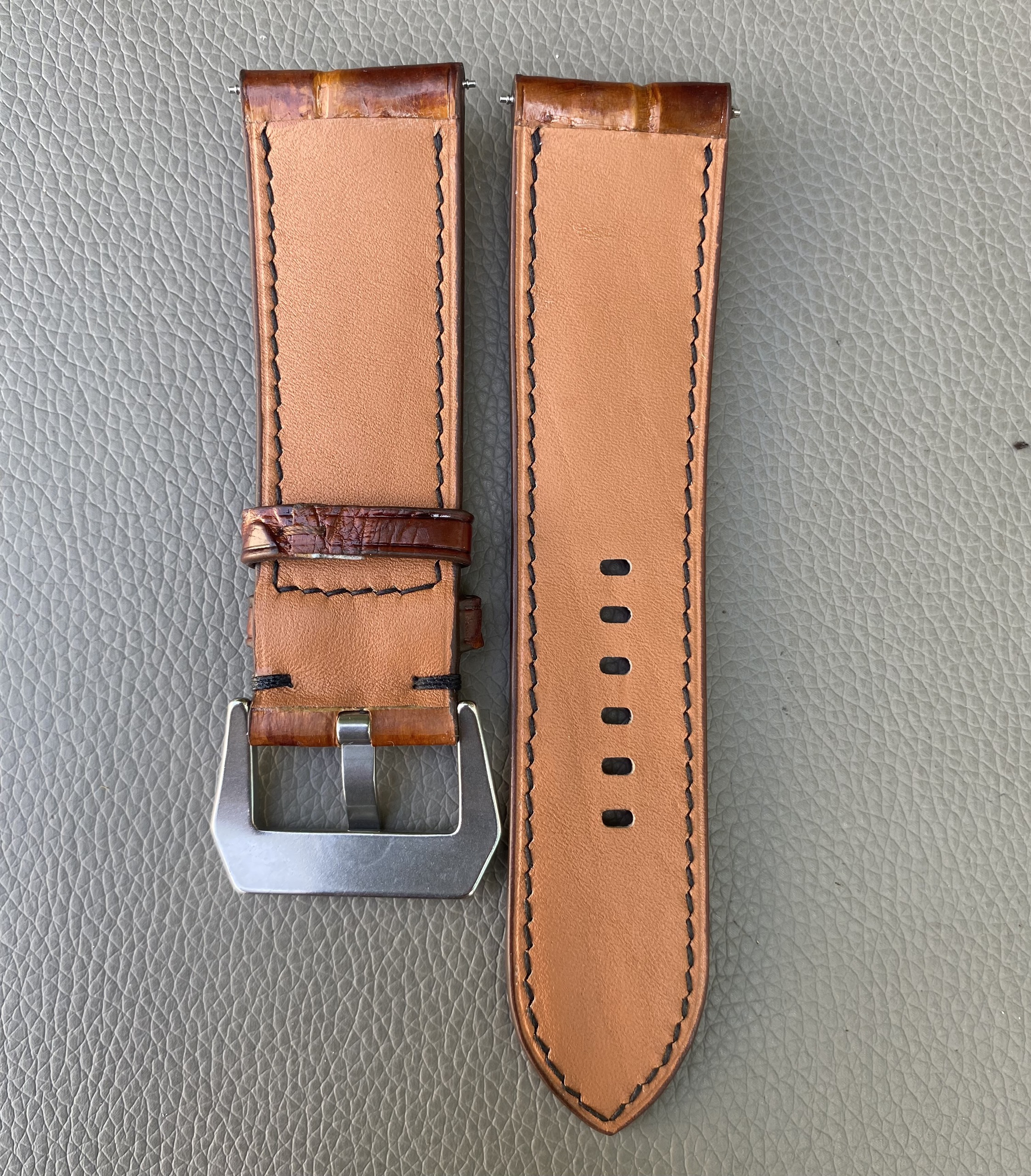 Patina Genuine Alligator Crocodile Leather watch strap band - Image 3