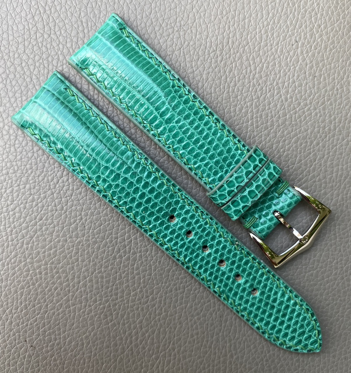 Turquoise Genuine Lizard Leather Watch Strap Band