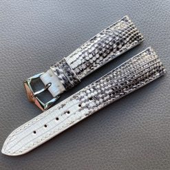 Alternative view of White Black Genuine Lizard Leather Watch Strap Band