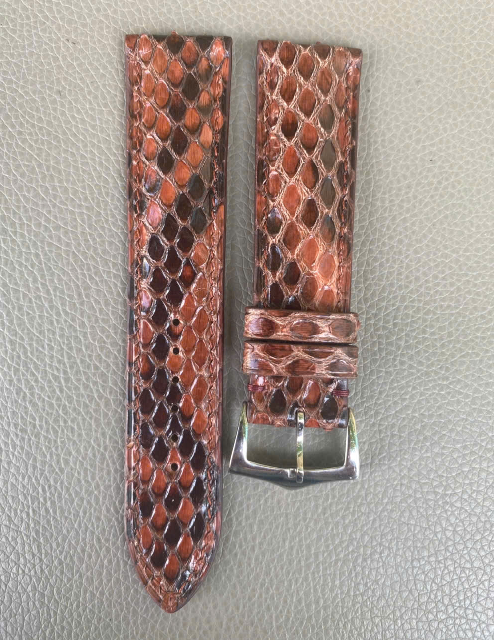 Brown Genuine Python leather Watch Strap Band - Image 4