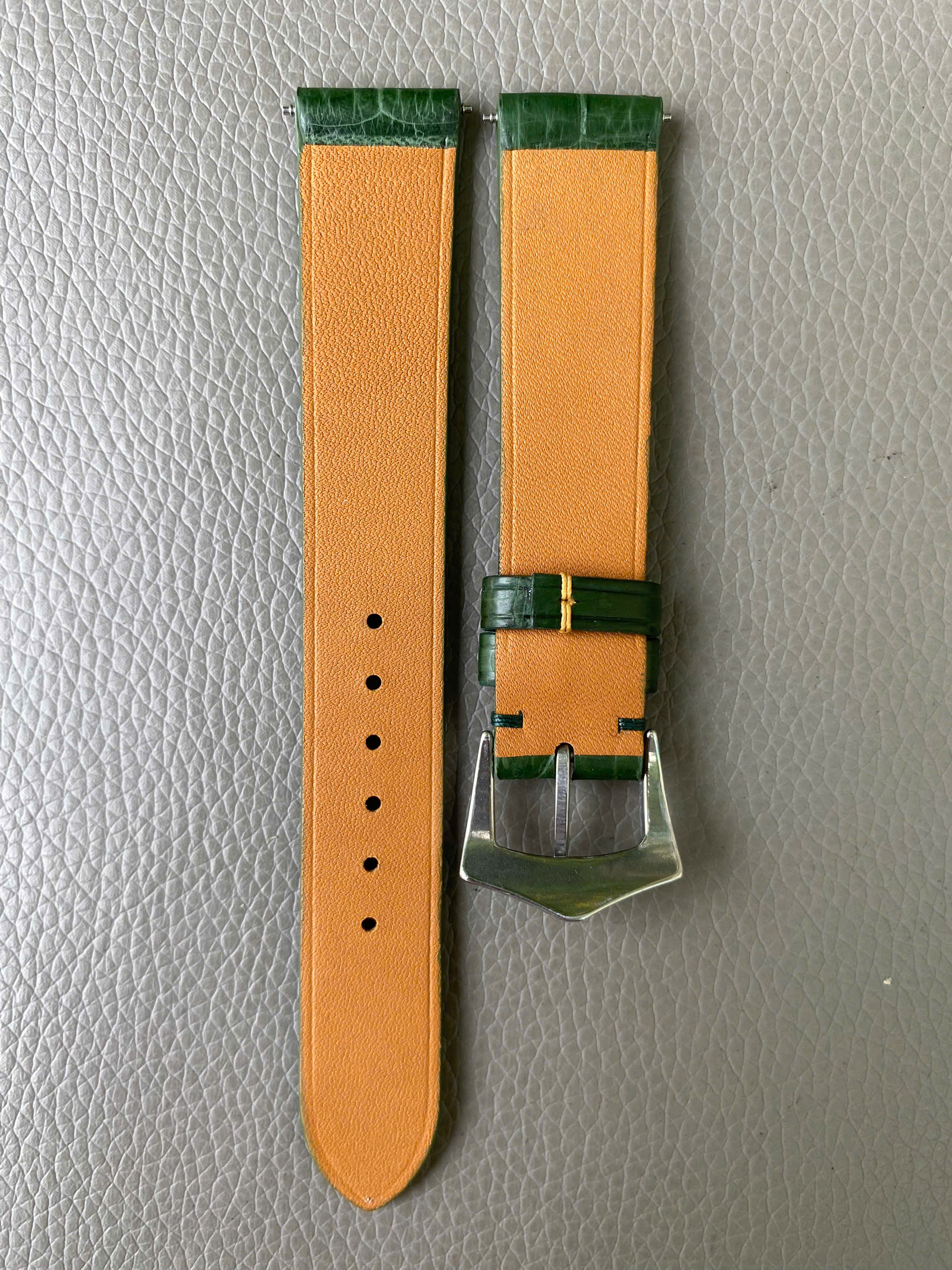 Green Genuine Alligator Crocodile Leather watch strap band - Image 3