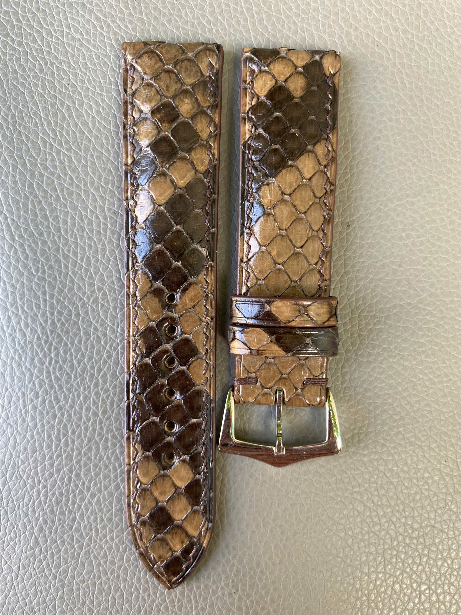 Brown Genuine Python leather Watch Strap Band - Image 2