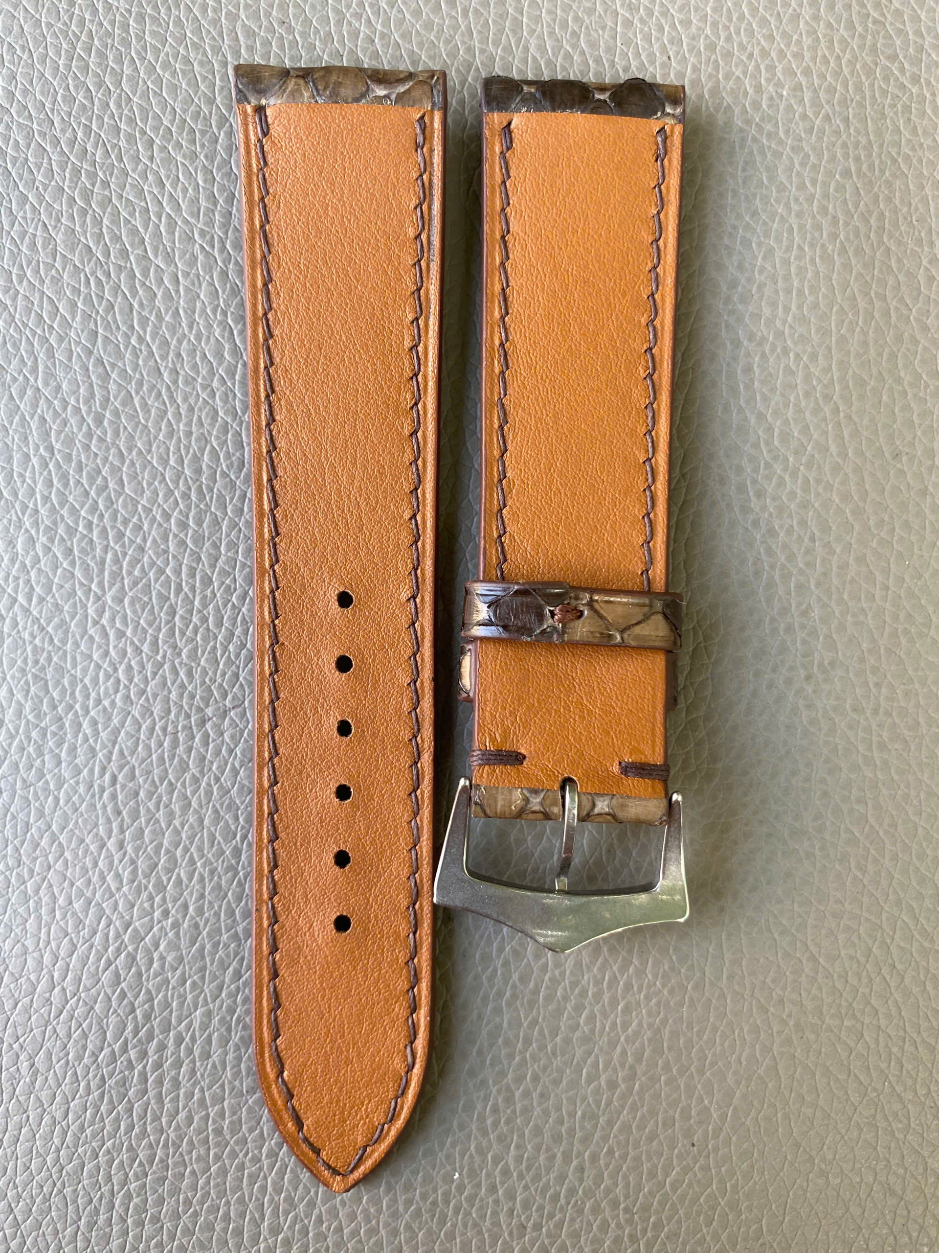 Brown Genuine Python leather Watch Strap Band - Image 3