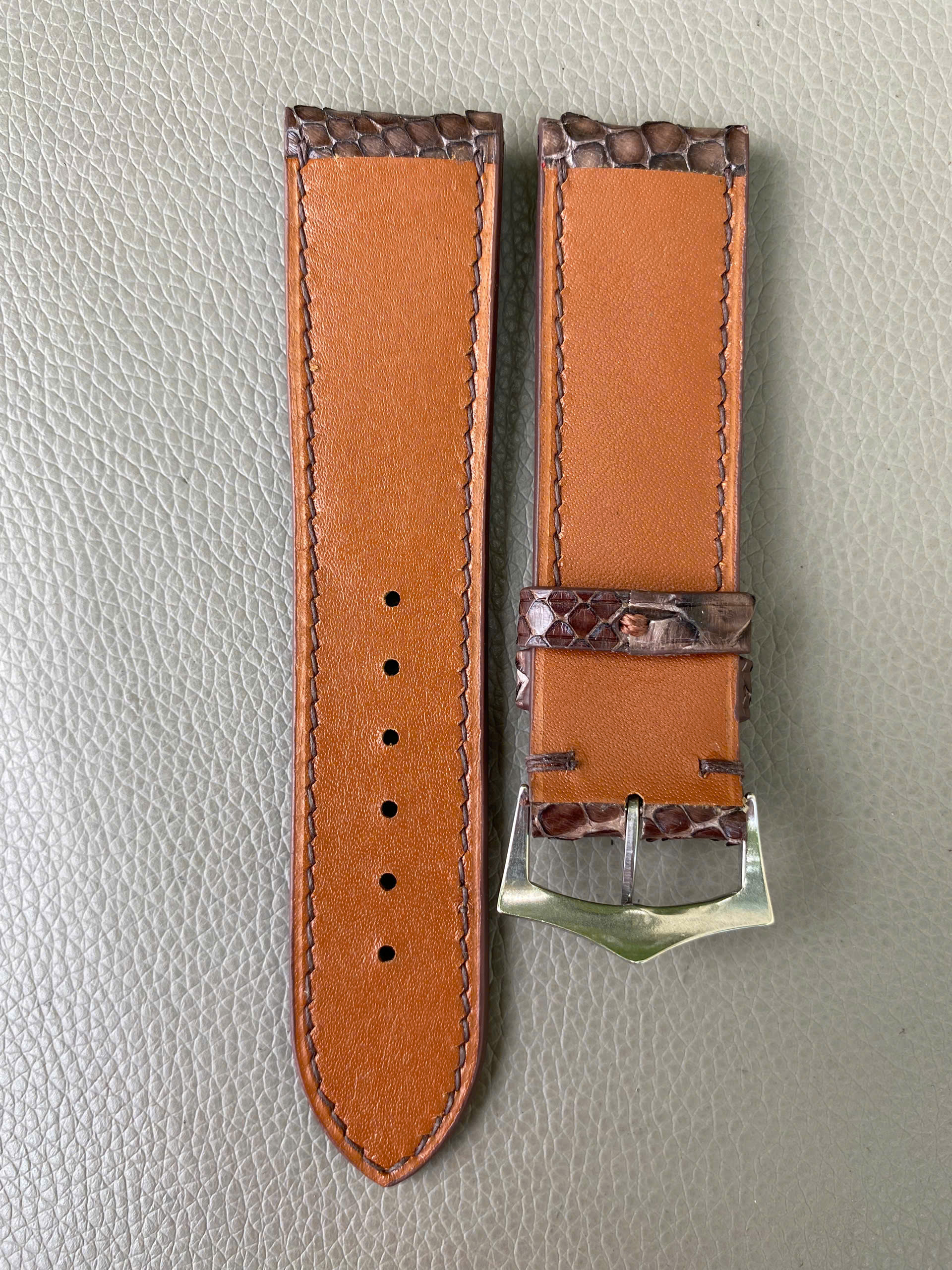 Brown Genuine Python leather Watch Strap Band - Image 3