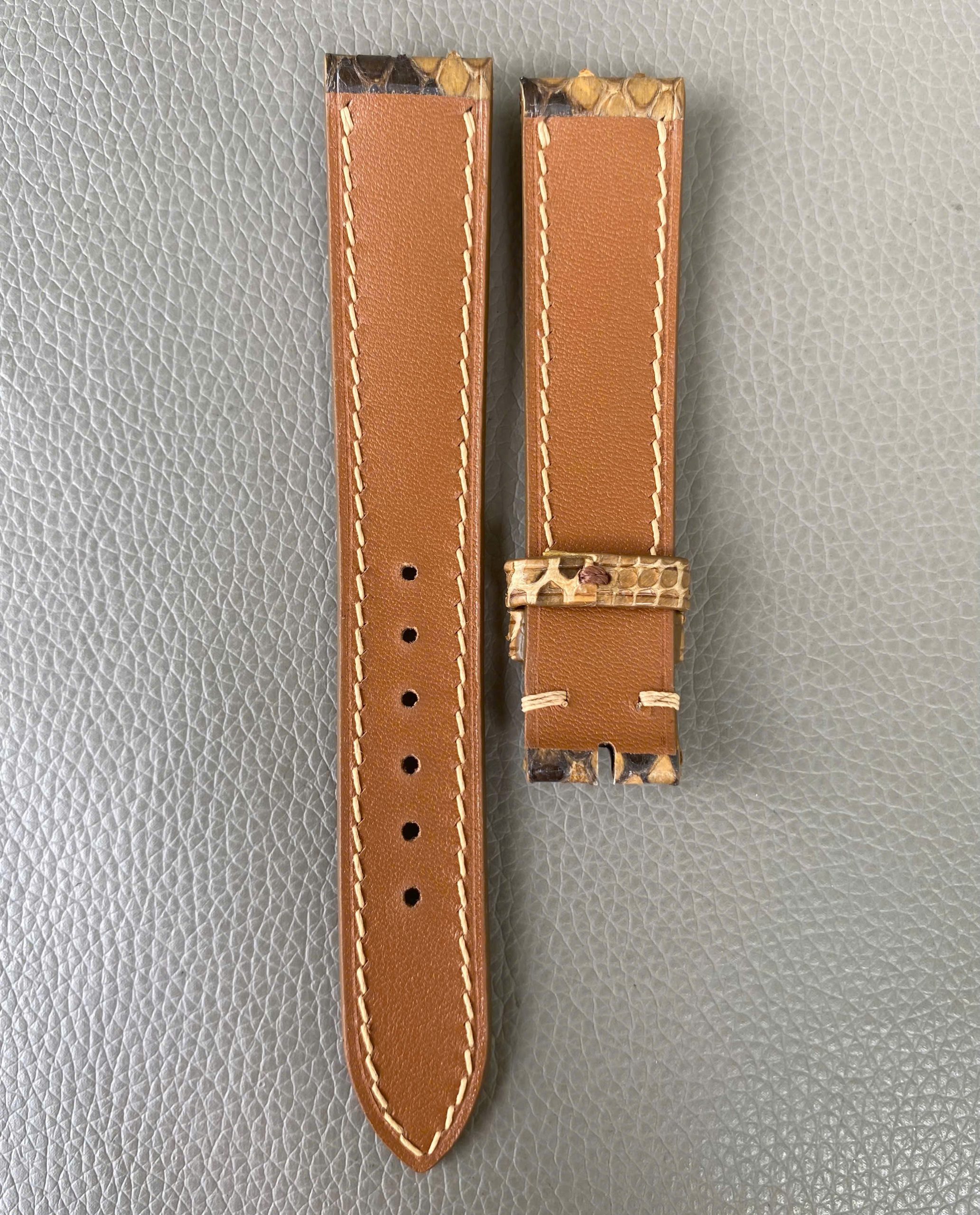 Brown Genuine Python leather Watch Strap Band - Image 2