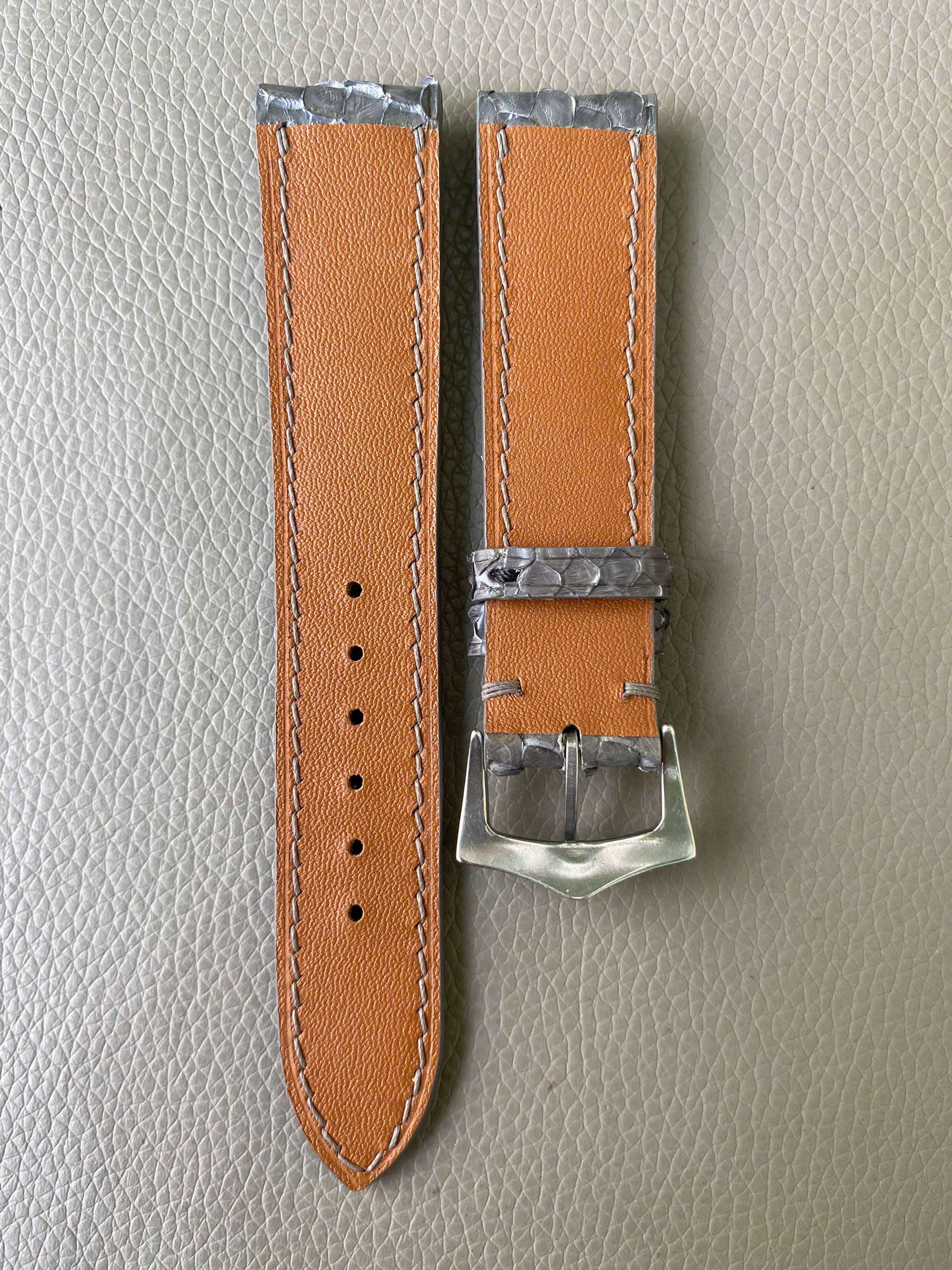 Gray Genuine Python leather Watch Strap Band - Image 4