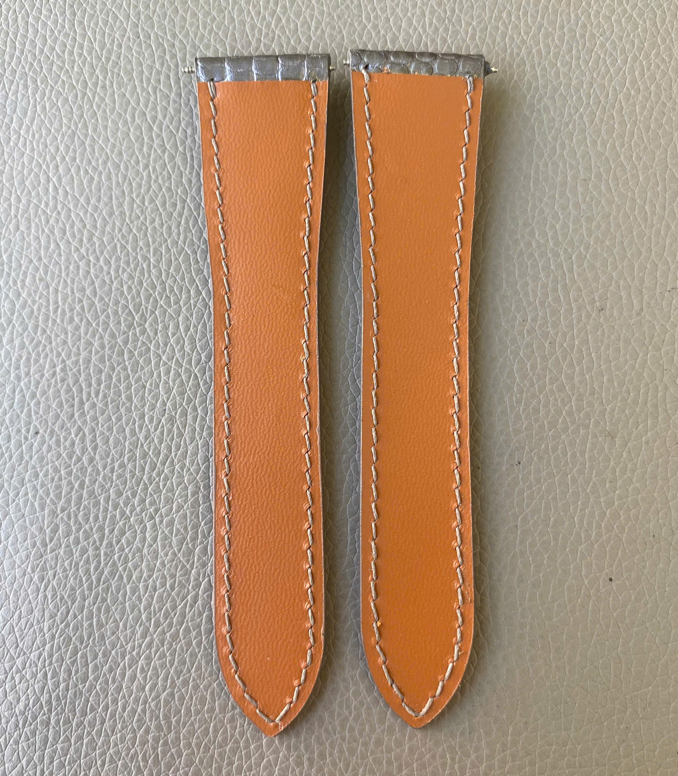 Gray Genuine Lizard Leather Watch Strap Band - Image 3