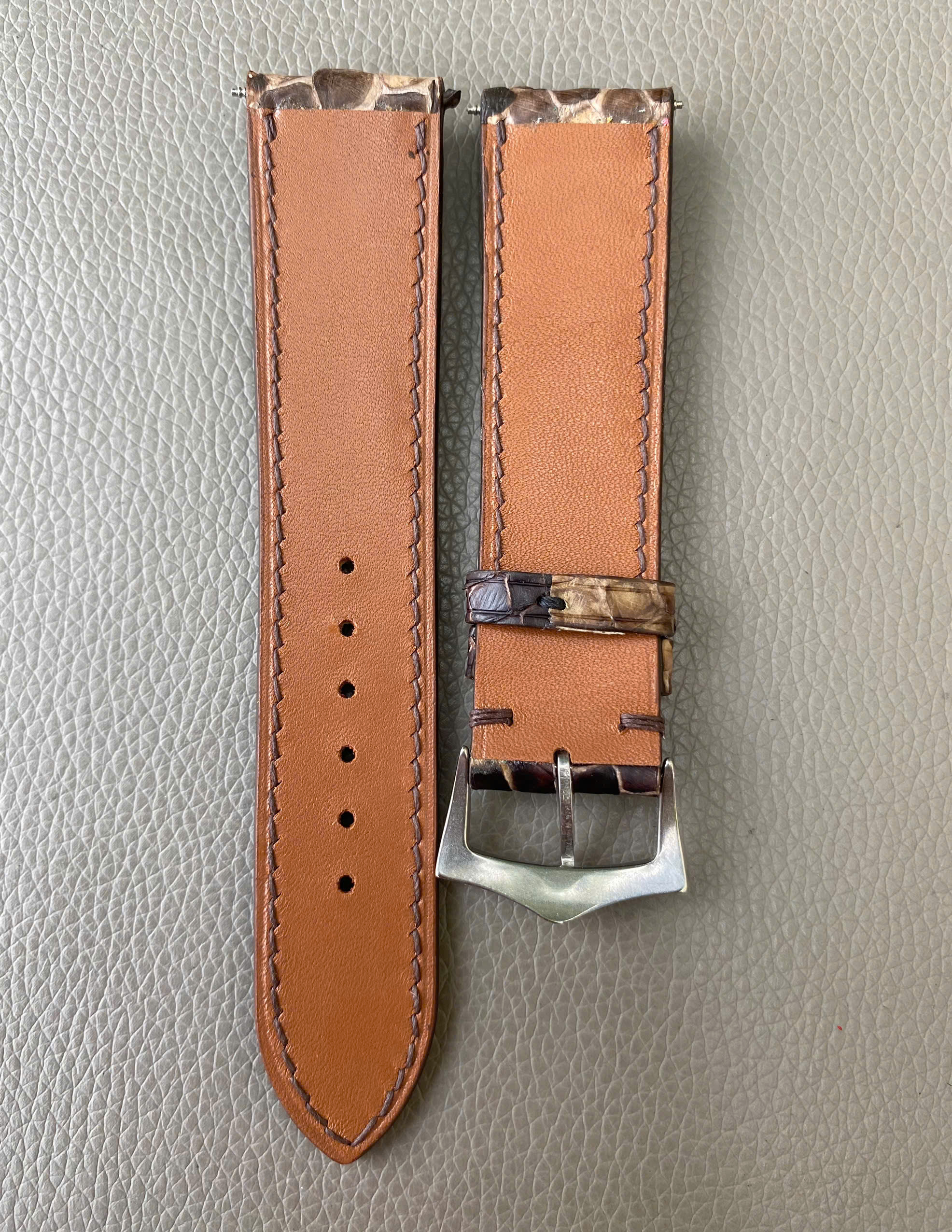 Brown Genuine Python leather Watch Strap Band - Image 4
