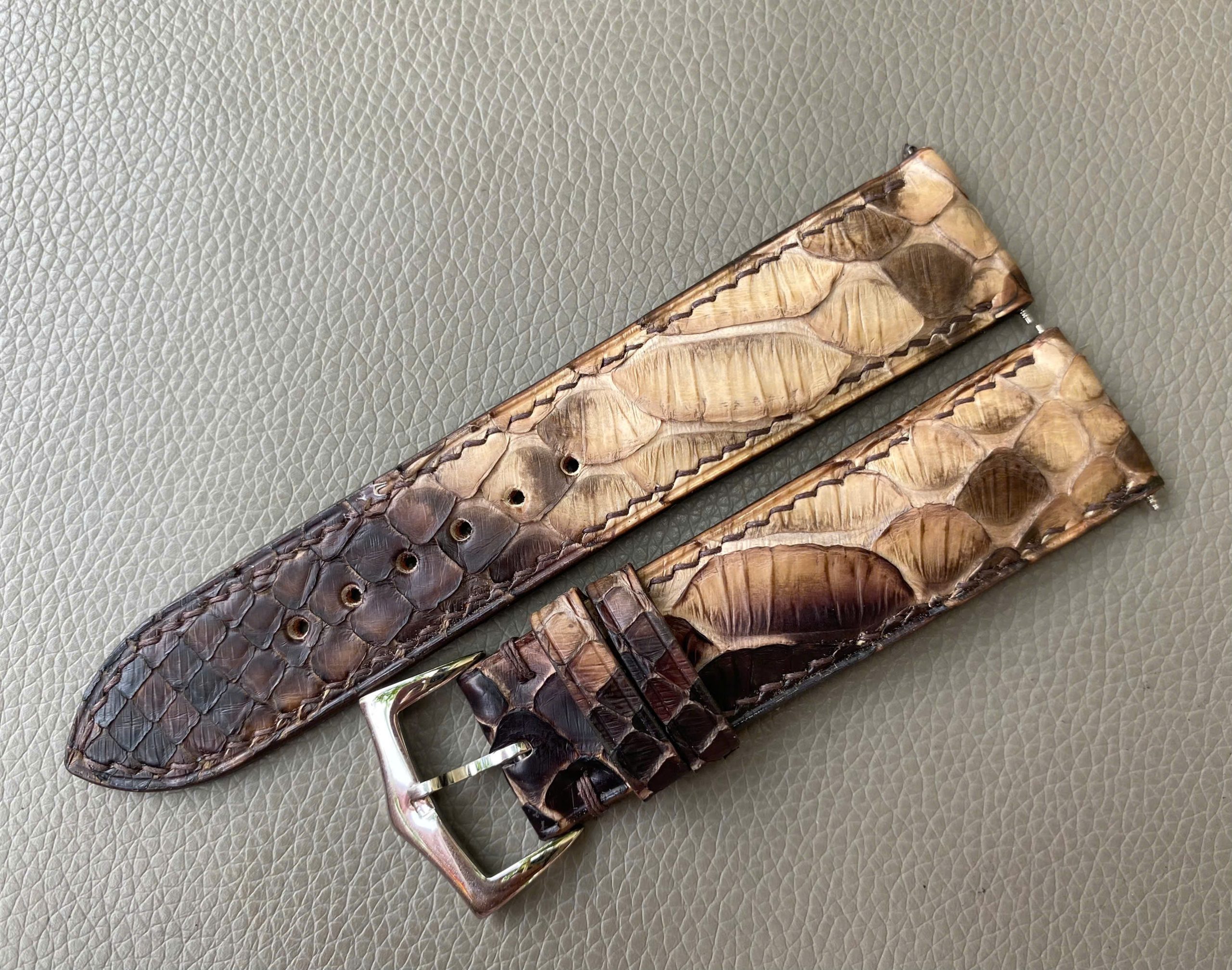 Brown Genuine Python leather Watch Strap Band - Image 3