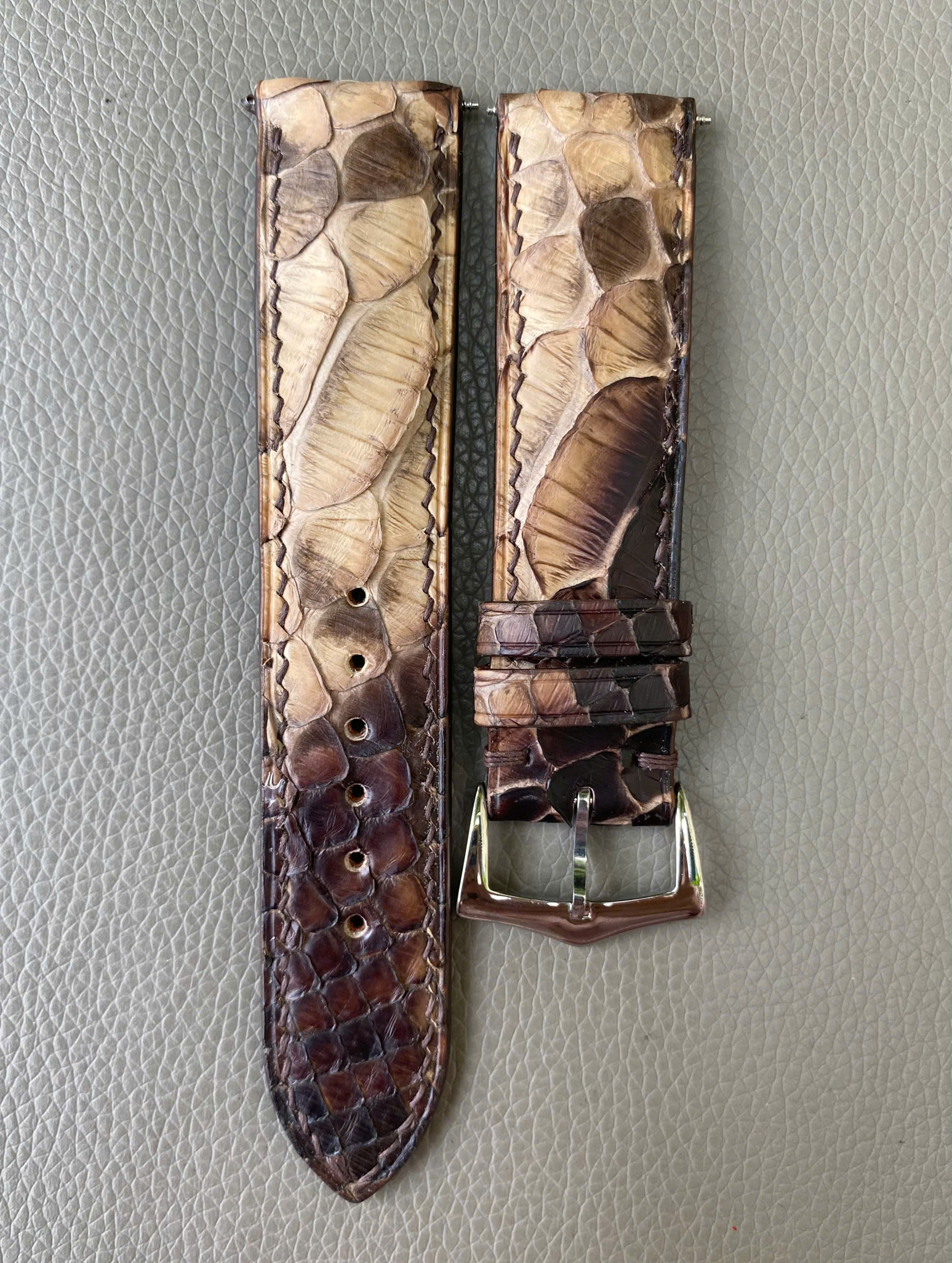 Brown Genuine Python leather Watch Strap Band - Image 2