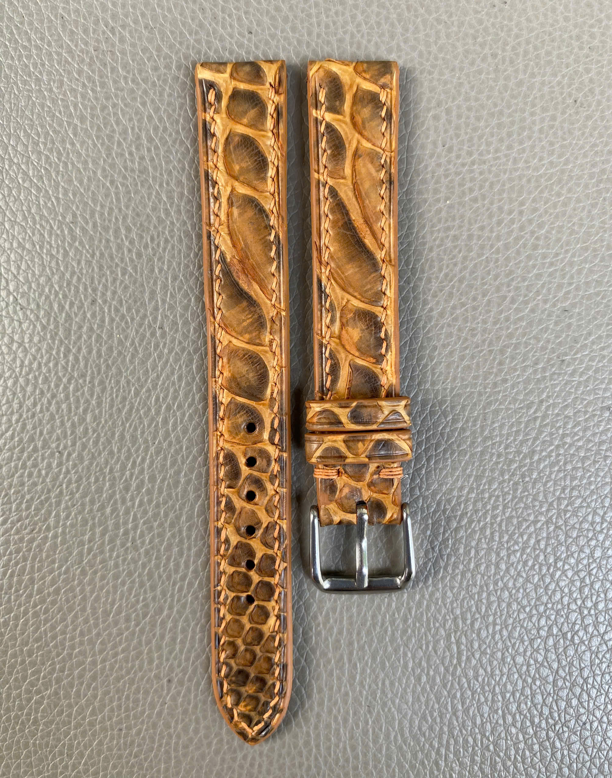 Brown Genuine Python leather Watch Strap Band - Image 2