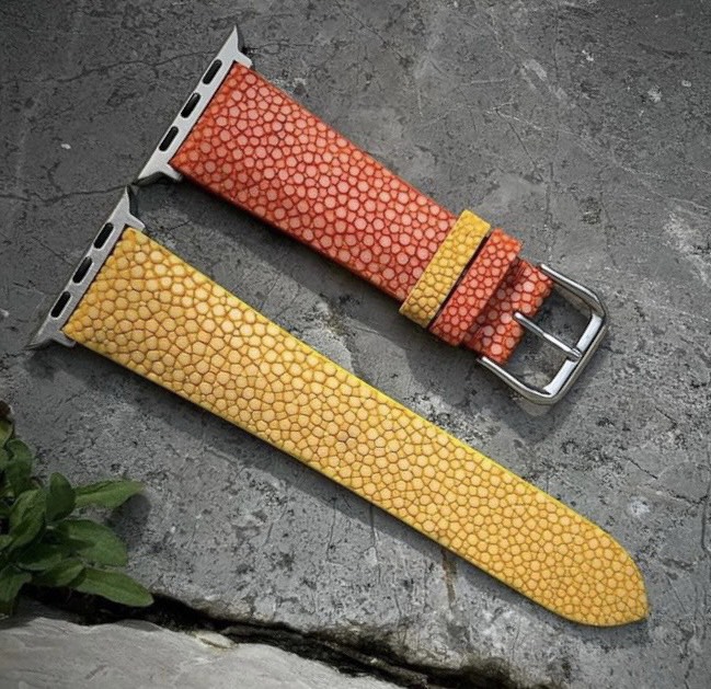 Genuine Stingray Leather Watch Strap Band for Apple Watch 38/40/41/42/44/45/46/49mm - Image 3