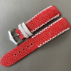 Red Genuine stingray leather Watch Strap Band