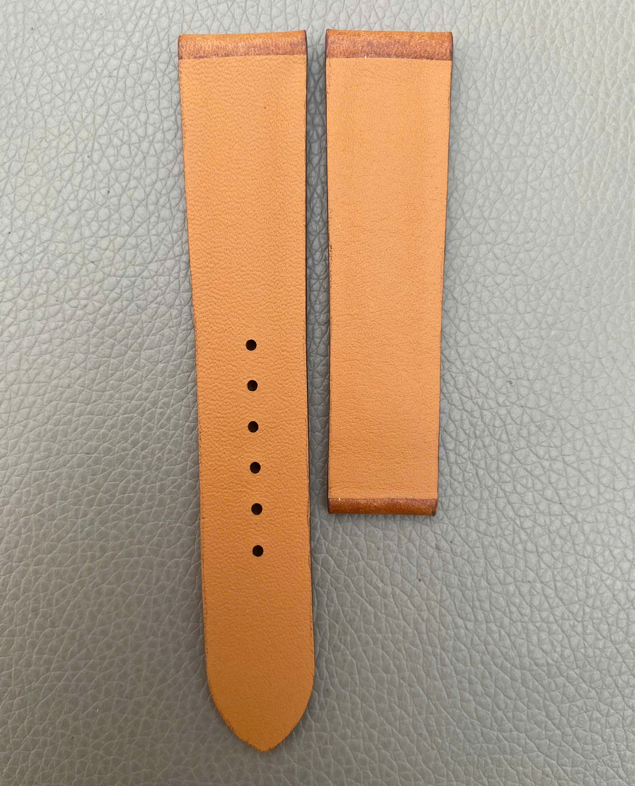 Badalassi Wax Leather Watch Strap - Cognac - Image 3