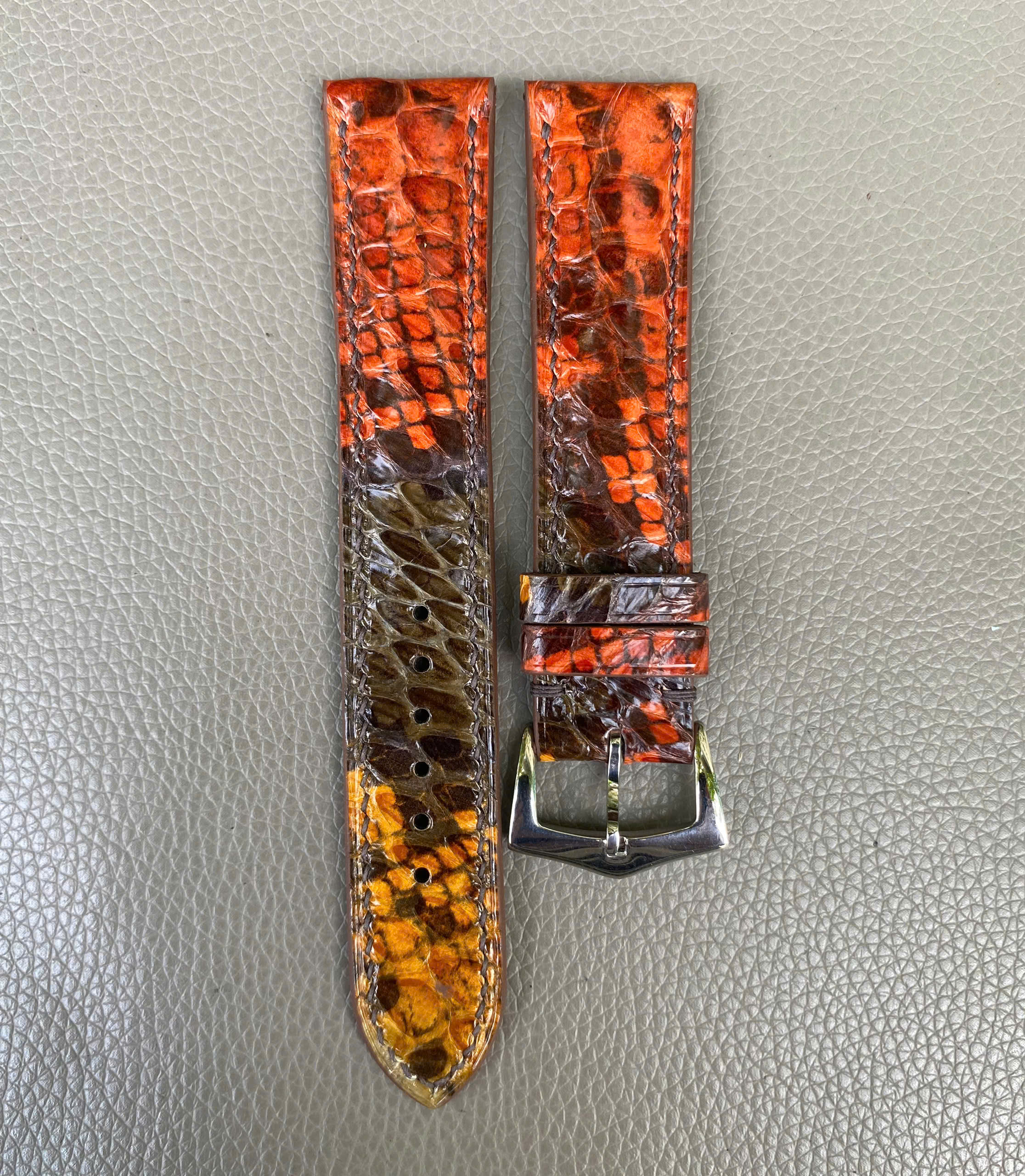 Genuine Snake Leather Watch Strap Band - Image 2