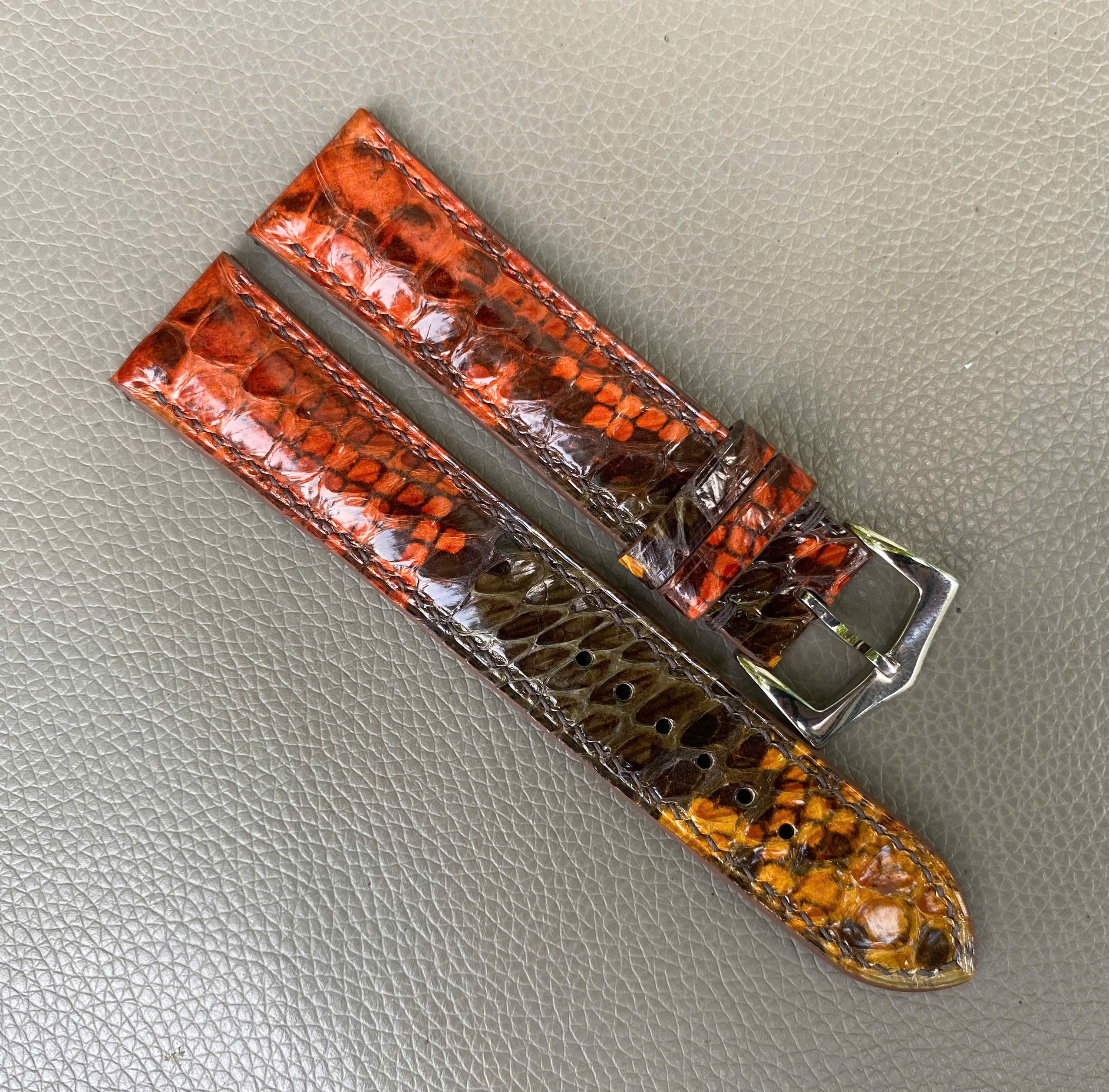 Genuine Snake Leather Watch Strap Band