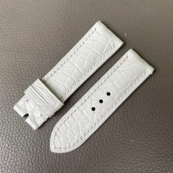 White Genuine Crocodile Allidator leather Watch Strap Band